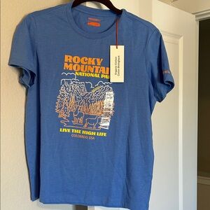 Women, Merrell Blue Rocky Mountain National Park Tee, Large